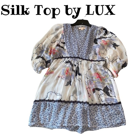 Silk Tunic Top by Lux - Picture 2 of 9